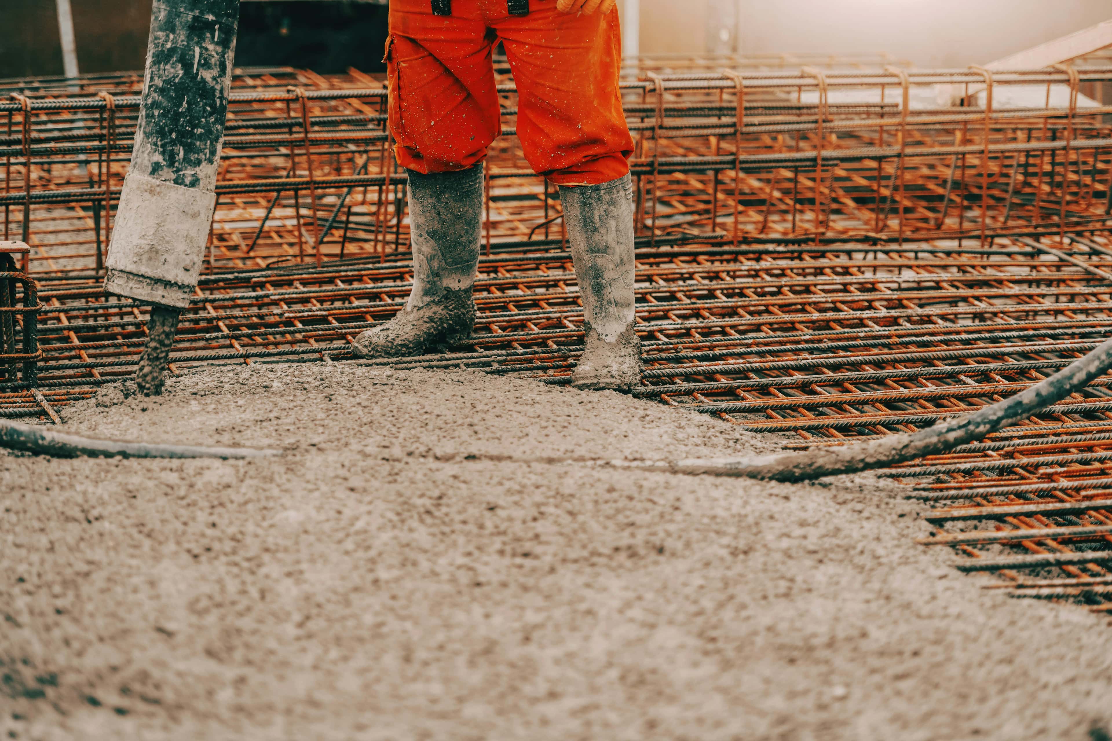 Professional concrete work background